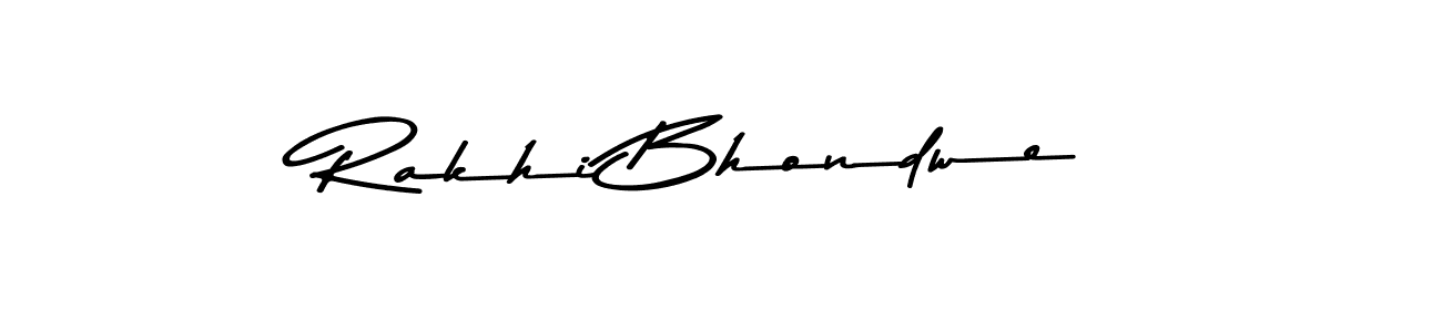 The best way (Asem Kandis PERSONAL USE) to make a short signature is to pick only two or three words in your name. The name Rakhi Bhondwe include a total of six letters. For converting this name. Rakhi Bhondwe signature style 9 images and pictures png