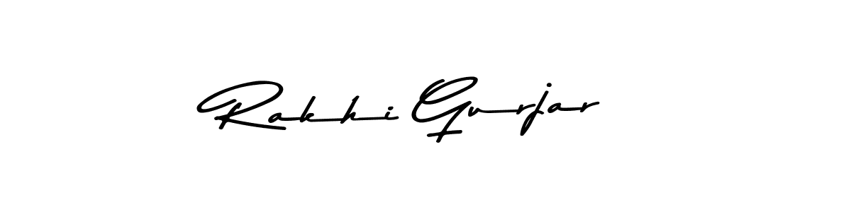 Create a beautiful signature design for name Rakhi Gurjar. With this signature (Asem Kandis PERSONAL USE) fonts, you can make a handwritten signature for free. Rakhi Gurjar signature style 9 images and pictures png