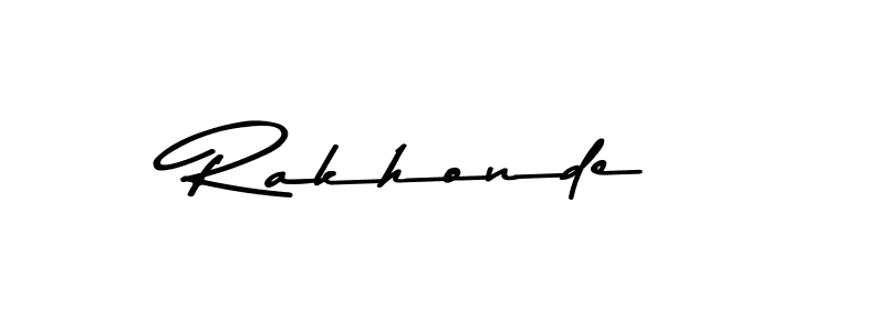 Use a signature maker to create a handwritten signature online. With this signature software, you can design (Asem Kandis PERSONAL USE) your own signature for name Rakhonde. Rakhonde signature style 9 images and pictures png