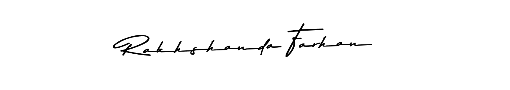 Design your own signature with our free online signature maker. With this signature software, you can create a handwritten (Asem Kandis PERSONAL USE) signature for name Rakhshanda Farhan. Rakhshanda Farhan signature style 9 images and pictures png