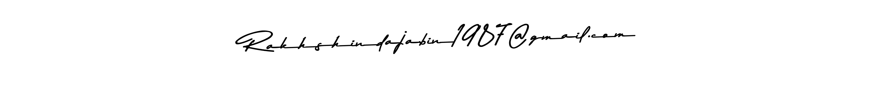if you are searching for the best signature style for your name Rakhshindajabin1987@gmail.com. so please give up your signature search. here we have designed multiple signature styles  using Asem Kandis PERSONAL USE. Rakhshindajabin1987@gmail.com signature style 9 images and pictures png