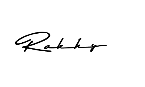 Use a signature maker to create a handwritten signature online. With this signature software, you can design (Asem Kandis PERSONAL USE) your own signature for name Rakhy. Rakhy signature style 9 images and pictures png