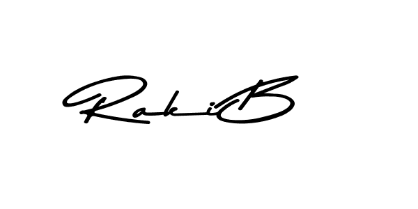 Design your own signature with our free online signature maker. With this signature software, you can create a handwritten (Asem Kandis PERSONAL USE) signature for name Raki B. Raki B signature style 9 images and pictures png