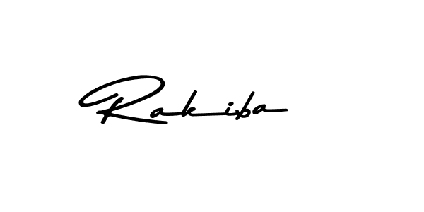 How to make Rakiba name signature. Use Asem Kandis PERSONAL USE style for creating short signs online. This is the latest handwritten sign. Rakiba signature style 9 images and pictures png