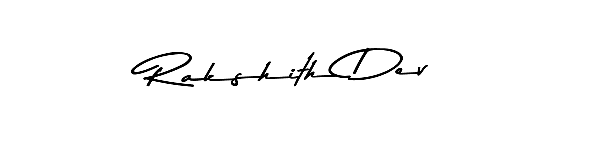 Design your own signature with our free online signature maker. With this signature software, you can create a handwritten (Asem Kandis PERSONAL USE) signature for name Rakshith Dev. Rakshith Dev signature style 9 images and pictures png