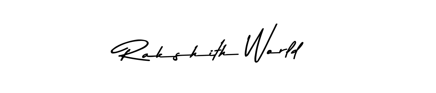Make a beautiful signature design for name Rakshith World. Use this online signature maker to create a handwritten signature for free. Rakshith World signature style 9 images and pictures png
