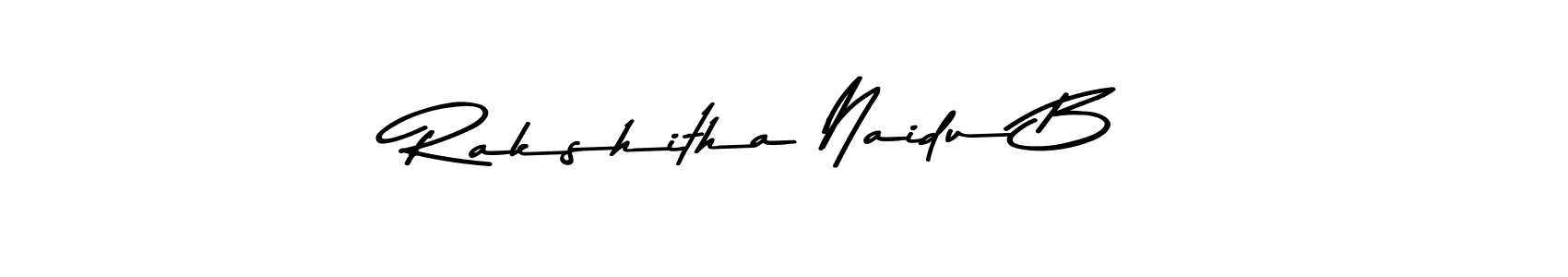 Rakshitha Naidu B stylish signature style. Best Handwritten Sign (Asem Kandis PERSONAL USE) for my name. Handwritten Signature Collection Ideas for my name Rakshitha Naidu B. Rakshitha Naidu B signature style 9 images and pictures png