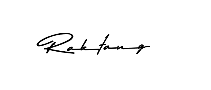 Design your own signature with our free online signature maker. With this signature software, you can create a handwritten (Asem Kandis PERSONAL USE) signature for name Raktang. Raktang signature style 9 images and pictures png