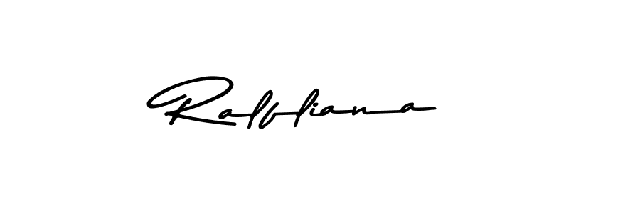 Use a signature maker to create a handwritten signature online. With this signature software, you can design (Asem Kandis PERSONAL USE) your own signature for name Ralfliana. Ralfliana signature style 9 images and pictures png