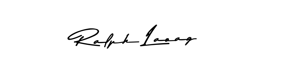 How to make Ralph Laoag name signature. Use Asem Kandis PERSONAL USE style for creating short signs online. This is the latest handwritten sign. Ralph Laoag signature style 9 images and pictures png
