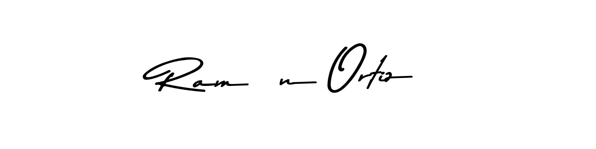 Make a beautiful signature design for name Ramón Ortiz. With this signature (Asem Kandis PERSONAL USE) style, you can create a handwritten signature for free. Ramón Ortiz signature style 9 images and pictures png