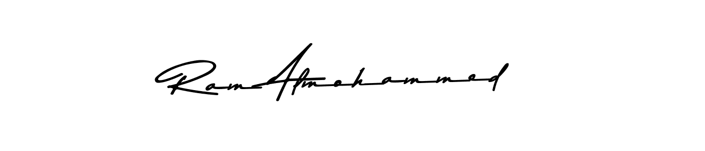 How to make Ram Almohammed name signature. Use Asem Kandis PERSONAL USE style for creating short signs online. This is the latest handwritten sign. Ram Almohammed signature style 9 images and pictures png