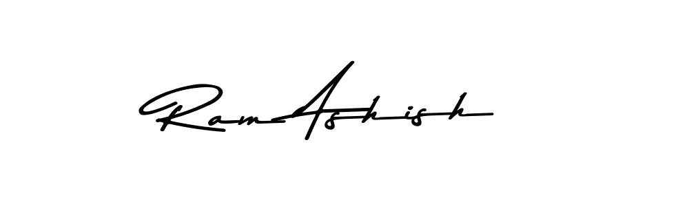 Use a signature maker to create a handwritten signature online. With this signature software, you can design (Asem Kandis PERSONAL USE) your own signature for name Ram Ashish. Ram Ashish signature style 9 images and pictures png