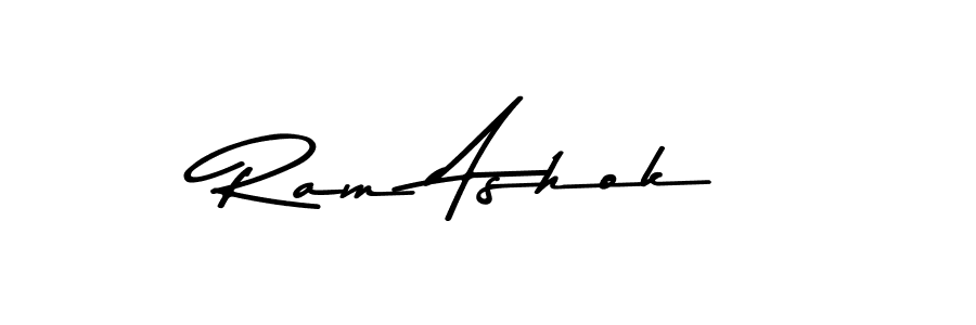 This is the best signature style for the Ram Ashok name. Also you like these signature font (Asem Kandis PERSONAL USE). Mix name signature. Ram Ashok signature style 9 images and pictures png
