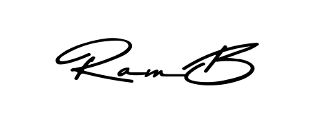Explore multiple handwriting variations for Ram B including this stunning Asem Kandis PERSONAL USE design. Free to use across all platforms. Ram B signature style 9 images and pictures png