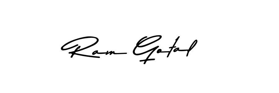 Design your own signature with our free online signature maker. With this signature software, you can create a handwritten (Asem Kandis PERSONAL USE) signature for name Ram Gotal. Ram Gotal signature style 9 images and pictures png