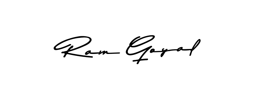 How to make Ram Goyal name signature. Use Asem Kandis PERSONAL USE style for creating short signs online. This is the latest handwritten sign. Ram Goyal signature style 9 images and pictures png