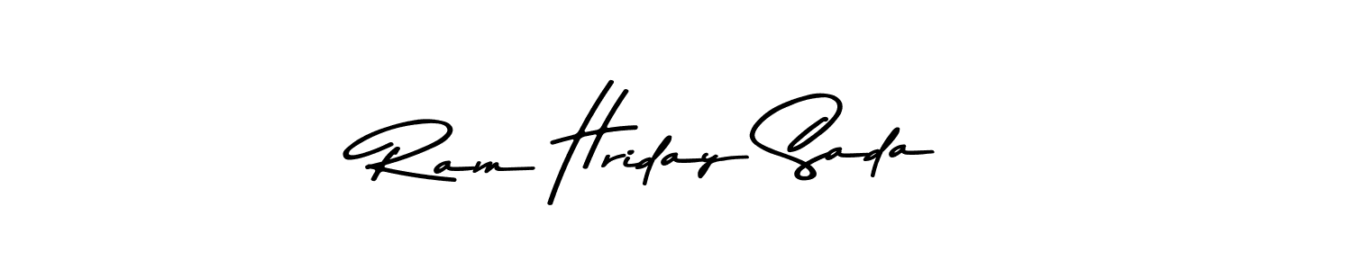 if you are searching for the best signature style for your name Ram Hriday Sada. so please give up your signature search. here we have designed multiple signature styles  using Asem Kandis PERSONAL USE. Ram Hriday Sada signature style 9 images and pictures png