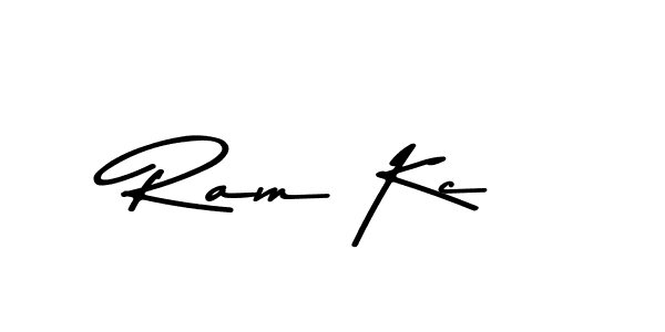 Design your own signature with our free online signature maker. With this signature software, you can create a handwritten (Asem Kandis PERSONAL USE) signature for name Ram Kc. Ram Kc signature style 9 images and pictures png
