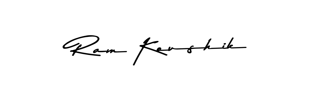 The best way (Asem Kandis PERSONAL USE) to make a short signature is to pick only two or three words in your name. The name Ram Koushik include a total of six letters. For converting this name. Ram Koushik signature style 9 images and pictures png