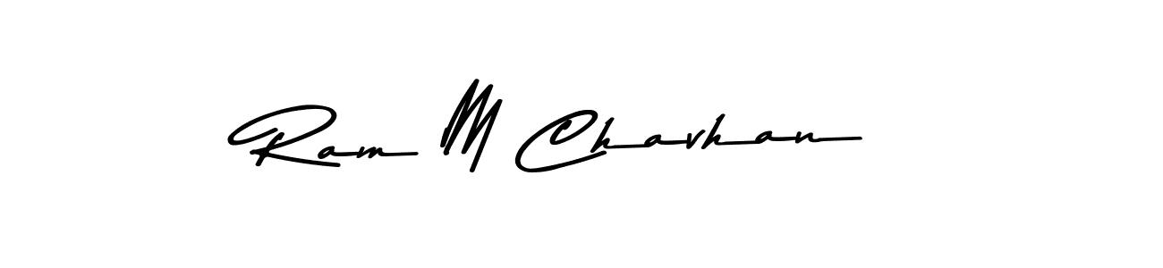 Asem Kandis PERSONAL USE is a professional signature style that is perfect for those who want to add a touch of class to their signature. It is also a great choice for those who want to make their signature more unique. Get Ram M Chavhan name to fancy signature for free. Ram M Chavhan signature style 9 images and pictures png