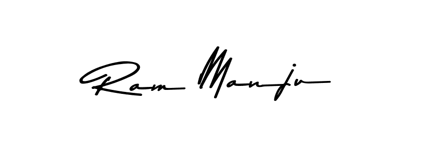 How to make Ram Manju name signature. Use Asem Kandis PERSONAL USE style for creating short signs online. This is the latest handwritten sign. Ram Manju signature style 9 images and pictures png