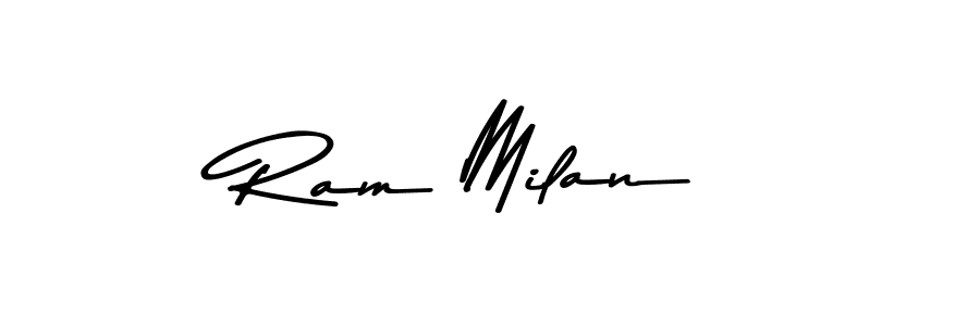 You should practise on your own different ways (Asem Kandis PERSONAL USE) to write your name (Ram Milan) in signature. don't let someone else do it for you. Ram Milan signature style 9 images and pictures png