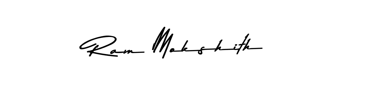 Make a beautiful signature design for name Ram Mokshith. With this signature (Asem Kandis PERSONAL USE) style, you can create a handwritten signature for free. Ram Mokshith signature style 9 images and pictures png