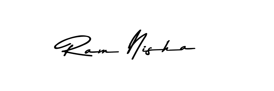 Use a signature maker to create a handwritten signature online. With this signature software, you can design (Asem Kandis PERSONAL USE) your own signature for name Ram Nisha. Ram Nisha signature style 9 images and pictures png