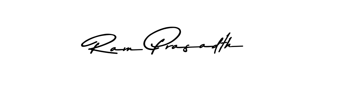 How to make Ram Prasadth name signature. Use Asem Kandis PERSONAL USE style for creating short signs online. This is the latest handwritten sign. Ram Prasadth signature style 9 images and pictures png