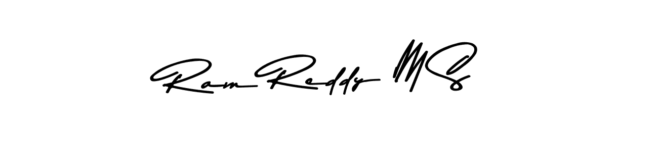 Ram Reddy M S stylish signature style. Best Handwritten Sign (Asem Kandis PERSONAL USE) for my name. Handwritten Signature Collection Ideas for my name Ram Reddy M S. Ram Reddy M S signature style 9 images and pictures png