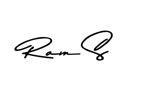 How to make Ram S name signature. Use Asem Kandis PERSONAL USE style for creating short signs online. This is the latest handwritten sign. Ram S signature style 9 images and pictures png