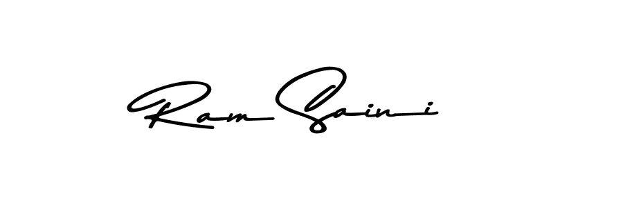 Use a signature maker to create a handwritten signature online. With this signature software, you can design (Asem Kandis PERSONAL USE) your own signature for name Ram Saini. Ram Saini signature style 9 images and pictures png