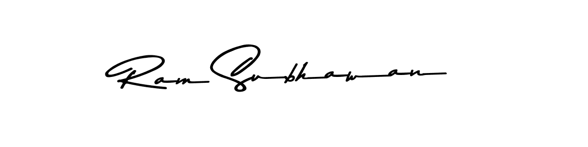 Design your own signature with our free online signature maker. With this signature software, you can create a handwritten (Asem Kandis PERSONAL USE) signature for name Ram Subhawan. Ram Subhawan signature style 9 images and pictures png
