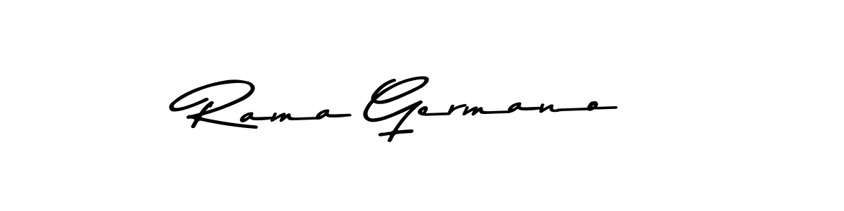 Make a beautiful signature design for name Rama Germano. With this signature (Asem Kandis PERSONAL USE) style, you can create a handwritten signature for free. Rama Germano signature style 9 images and pictures png