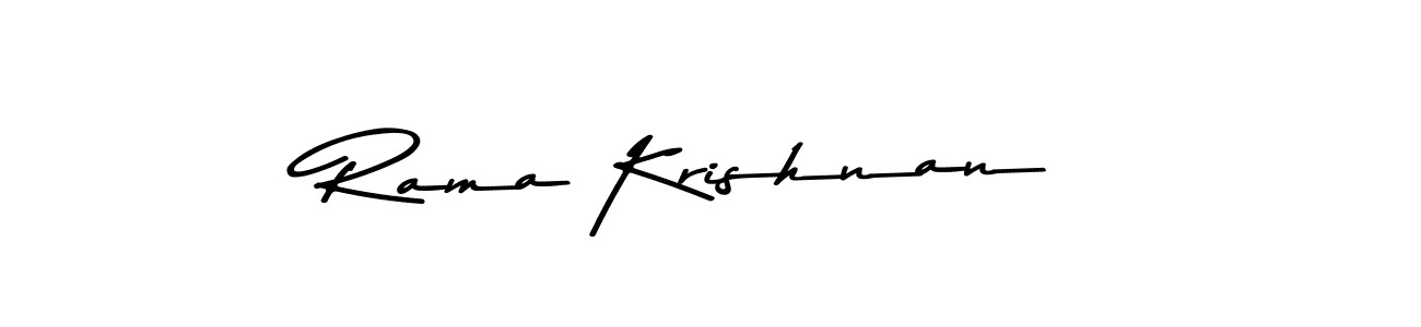 Create a beautiful signature design for name Rama Krishnan. With this signature (Asem Kandis PERSONAL USE) fonts, you can make a handwritten signature for free. Rama Krishnan signature style 9 images and pictures png