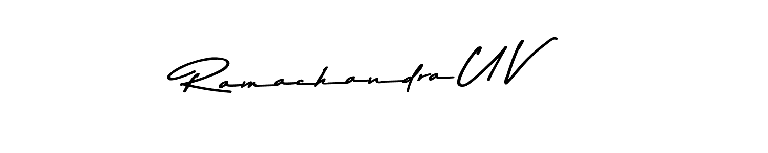 Ramachandra U V stylish signature style. Best Handwritten Sign (Asem Kandis PERSONAL USE) for my name. Handwritten Signature Collection Ideas for my name Ramachandra U V. Ramachandra U V signature style 9 images and pictures png