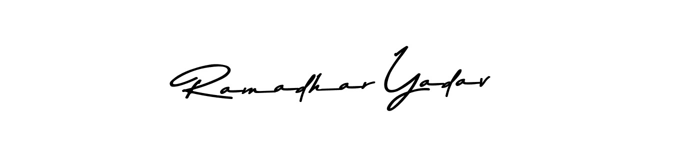 Asem Kandis PERSONAL USE is a professional signature style that is perfect for those who want to add a touch of class to their signature. It is also a great choice for those who want to make their signature more unique. Get Ramadhar Yadav name to fancy signature for free. Ramadhar Yadav signature style 9 images and pictures png