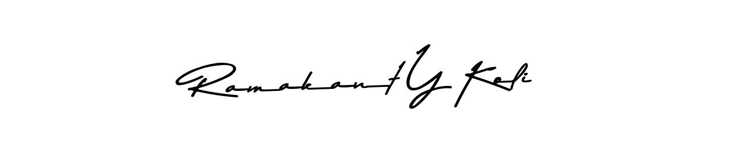 Use a signature maker to create a handwritten signature online. With this signature software, you can design (Asem Kandis PERSONAL USE) your own signature for name Ramakant Y Koli. Ramakant Y Koli signature style 9 images and pictures png