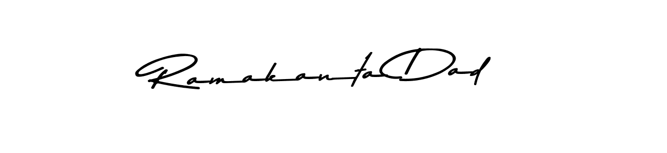 How to make Ramakanta Dad name signature. Use Asem Kandis PERSONAL USE style for creating short signs online. This is the latest handwritten sign. Ramakanta Dad signature style 9 images and pictures png