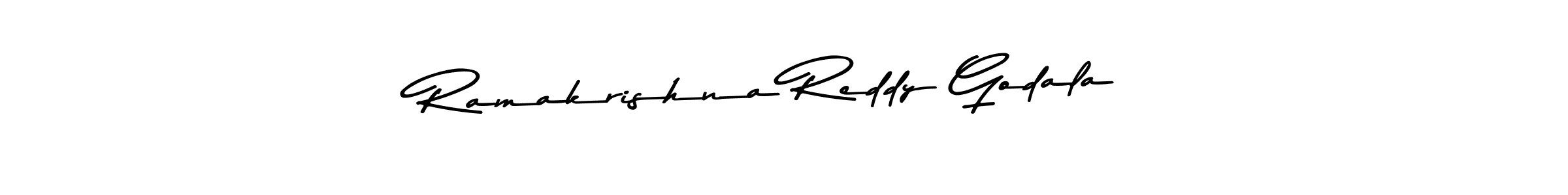 How to make Ramakrishna Reddy Godala name signature. Use Asem Kandis PERSONAL USE style for creating short signs online. This is the latest handwritten sign. Ramakrishna Reddy Godala signature style 9 images and pictures png