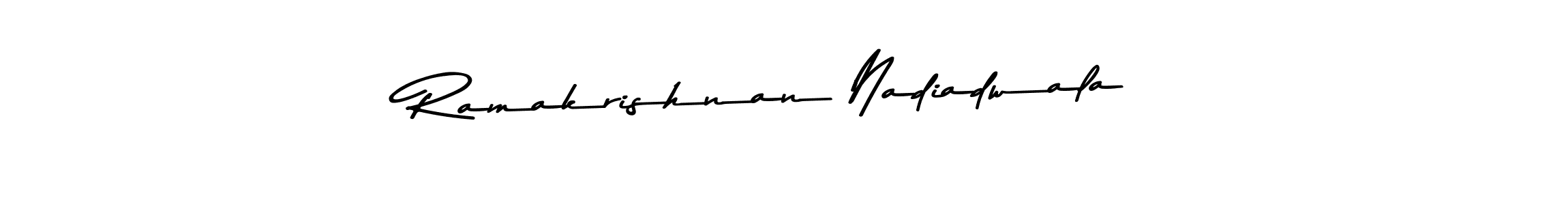 Make a beautiful signature design for name Ramakrishnan Nadiadwala. With this signature (Asem Kandis PERSONAL USE) style, you can create a handwritten signature for free. Ramakrishnan Nadiadwala signature style 9 images and pictures png