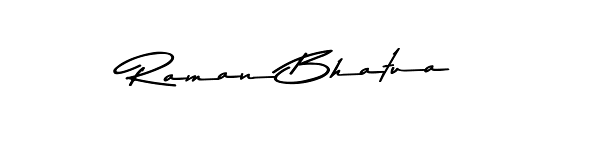 Make a beautiful signature design for name Raman Bhatua. With this signature (Asem Kandis PERSONAL USE) style, you can create a handwritten signature for free. Raman Bhatua signature style 9 images and pictures png