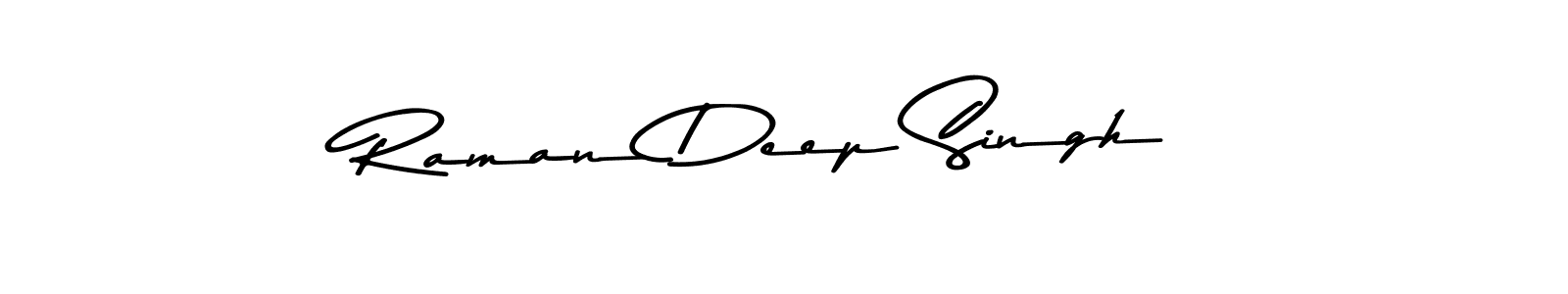 How to make Raman Deep Singh name signature. Use Asem Kandis PERSONAL USE style for creating short signs online. This is the latest handwritten sign. Raman Deep Singh signature style 9 images and pictures png