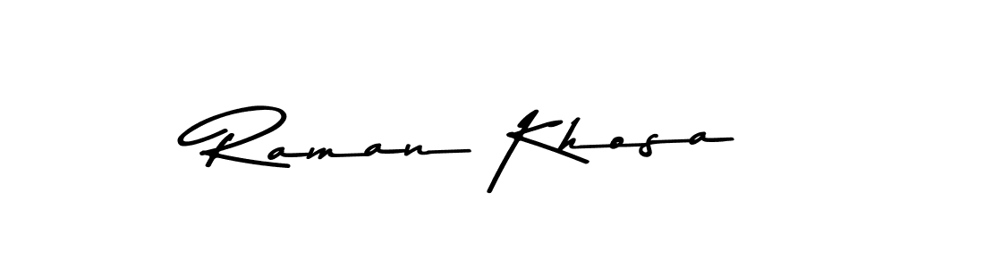 Design your own signature with our free online signature maker. With this signature software, you can create a handwritten (Asem Kandis PERSONAL USE) signature for name Raman Khosa. Raman Khosa signature style 9 images and pictures png