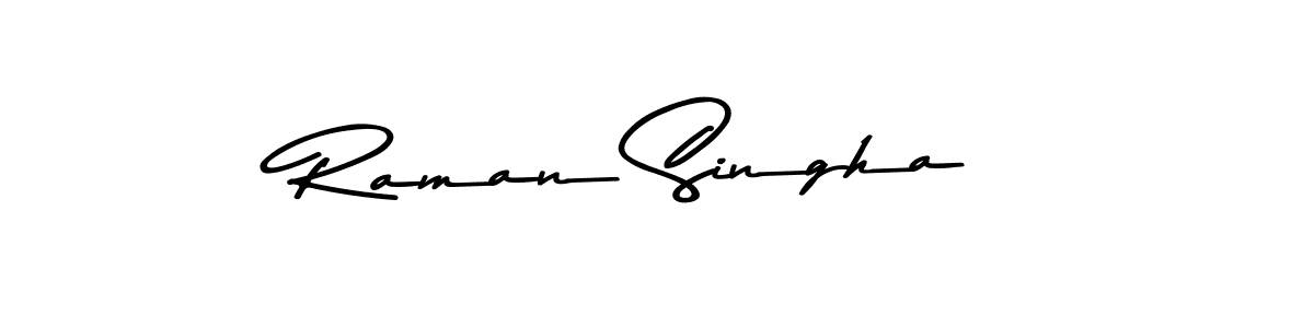 How to make Raman Singha signature? Asem Kandis PERSONAL USE is a professional autograph style. Create handwritten signature for Raman Singha name. Raman Singha signature style 9 images and pictures png