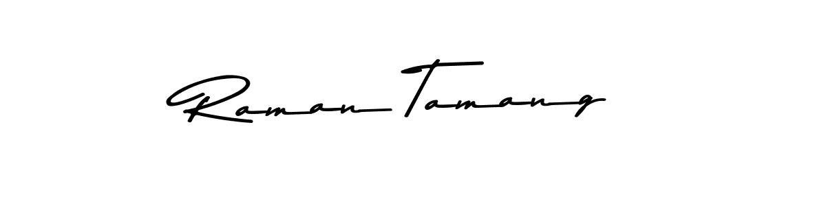Similarly Asem Kandis PERSONAL USE is the best handwritten signature design. Signature creator online .You can use it as an online autograph creator for name Raman Tamang. Raman Tamang signature style 9 images and pictures png