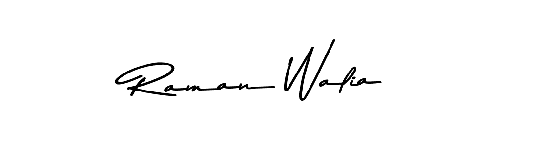 How to make Raman Walia name signature. Use Asem Kandis PERSONAL USE style for creating short signs online. This is the latest handwritten sign. Raman Walia signature style 9 images and pictures png