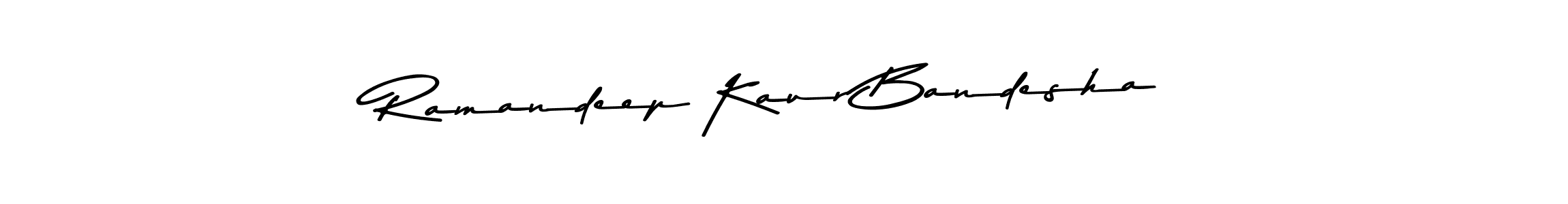 Asem Kandis PERSONAL USE is a professional signature style that is perfect for those who want to add a touch of class to their signature. It is also a great choice for those who want to make their signature more unique. Get Ramandeep Kaur Bandesha name to fancy signature for free. Ramandeep Kaur Bandesha signature style 9 images and pictures png