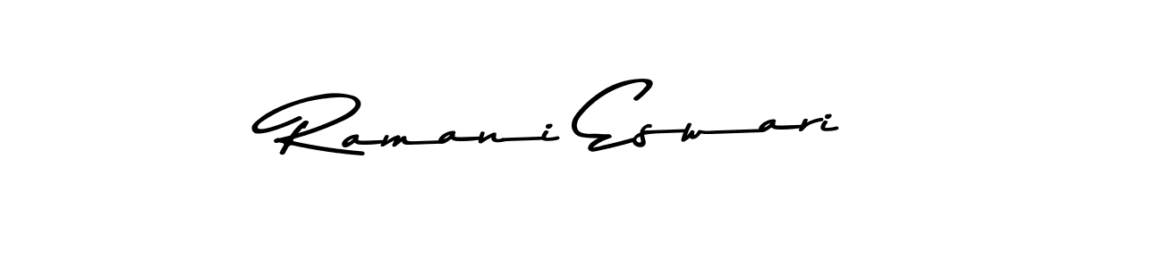 How to make Ramani Eswari name signature. Use Asem Kandis PERSONAL USE style for creating short signs online. This is the latest handwritten sign. Ramani Eswari signature style 9 images and pictures png